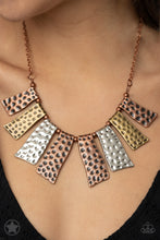 Load image into Gallery viewer, A Fan of the Tribe - Copper silver and brass Necklace - SassyChicGlitz
