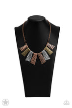 Load image into Gallery viewer, A Fan of the Tribe - Copper silver and brass Necklace - SassyChicGlitz
