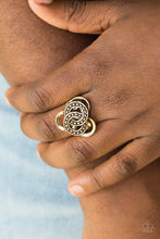 Load image into Gallery viewer, Dizzying Distraction Ring - Brass - SassyChicGlitz
