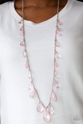 GLOW And Steady Wins The Race Necklace - Pink - SassyChicGlitz