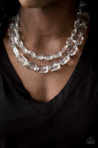 Ice Bank Necklace - White - SassyChicGlitz