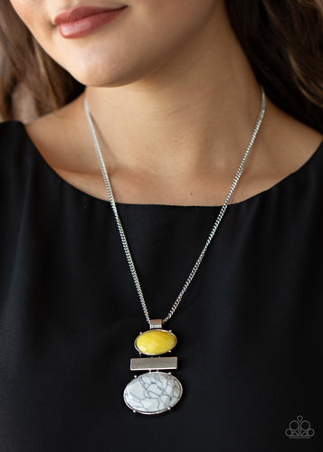 Finding Balance Necklace - Yellow - SassyChicGlitz