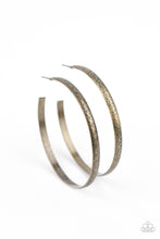 Load image into Gallery viewer, Rustic Radius Hoop Earrings - Brass - SassyChicGlitz
