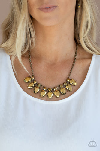 Extra Enticing Necklace - Brass - SassyChicGlitz