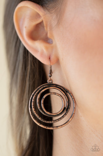 Spiraling Out of Control Earrings - Copper - SassyChicGlitz