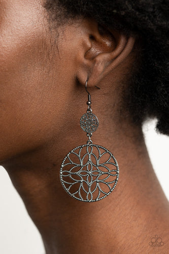 Mandala Eden Earrings - Black - SassyChicGlitz