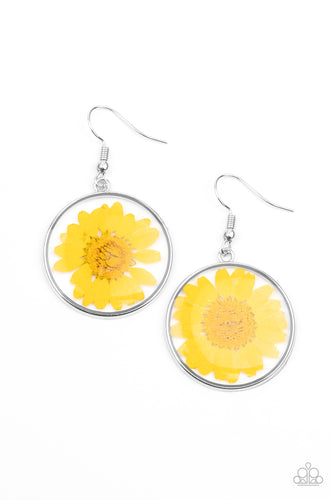 Forever Florals Earrings - Yellow - SassyChicGlitz