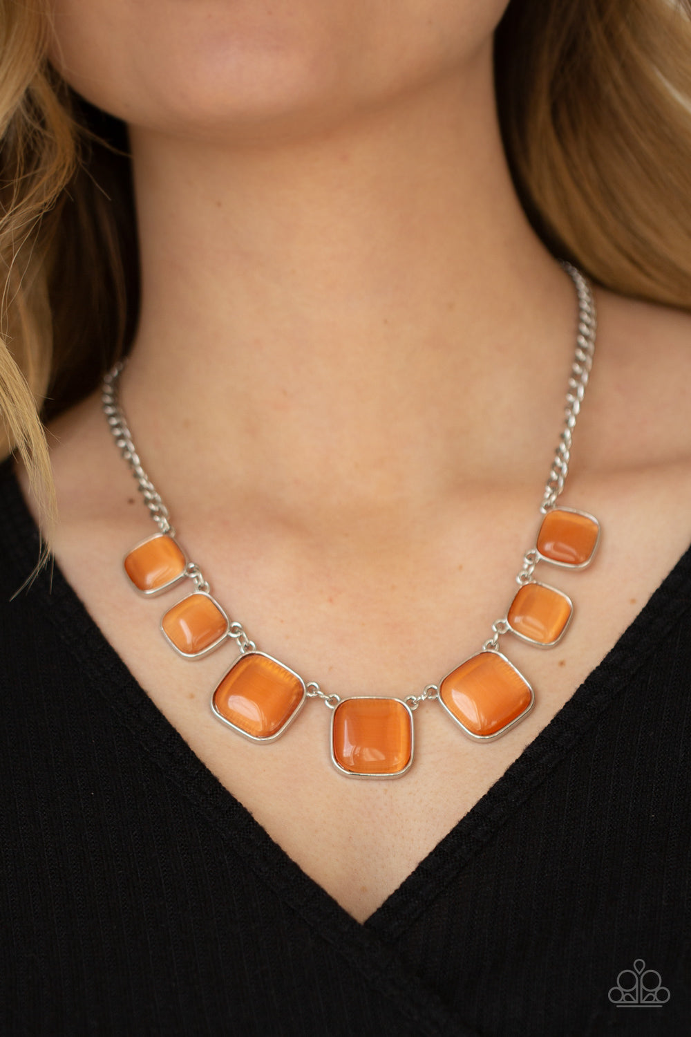 Aura Allure Necklace - Orange - SassyChicGlitz