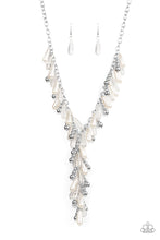 Load image into Gallery viewer, Dripping With DIVA-ttitude Necklace - White - SassyChicGlitz
