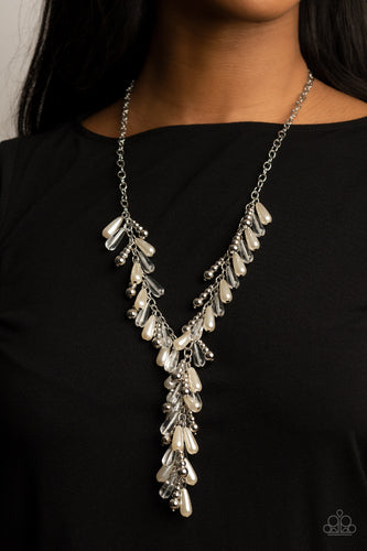 Dripping With DIVA-ttitude Necklace - White - SassyChicGlitz