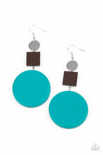 Load image into Gallery viewer, Modern Materials Earrings - Blue - SassyChicGlitz
