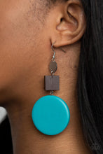 Load image into Gallery viewer, Modern Materials Earrings - Blue - SassyChicGlitz
