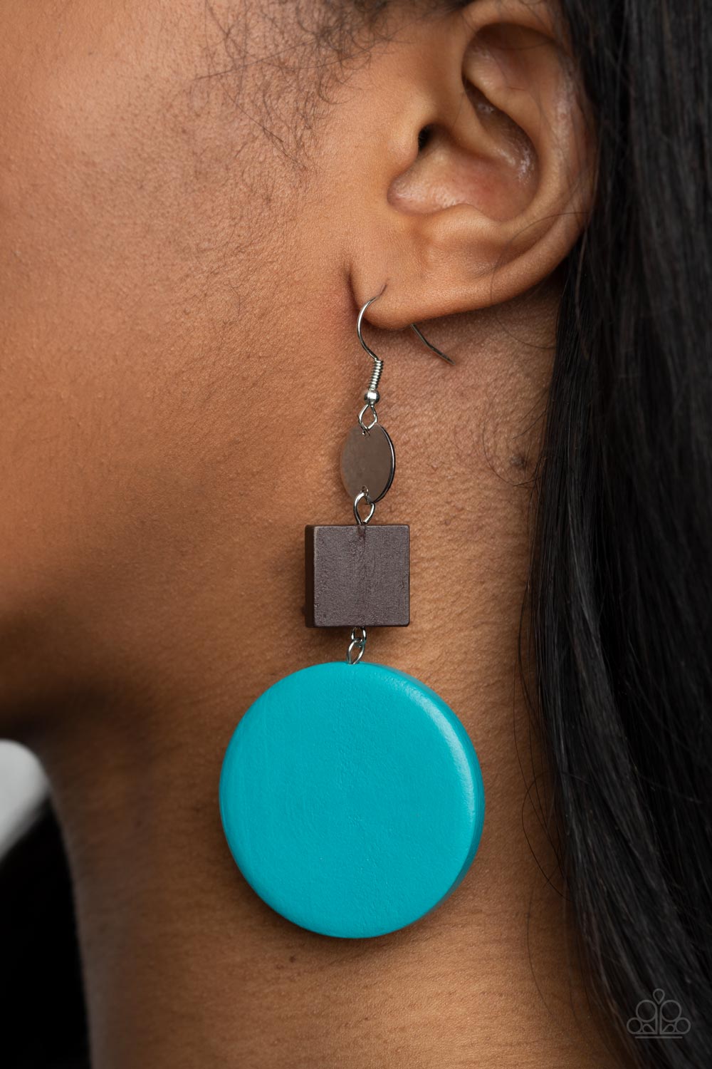 Modern Materials Earrings - Blue - SassyChicGlitz