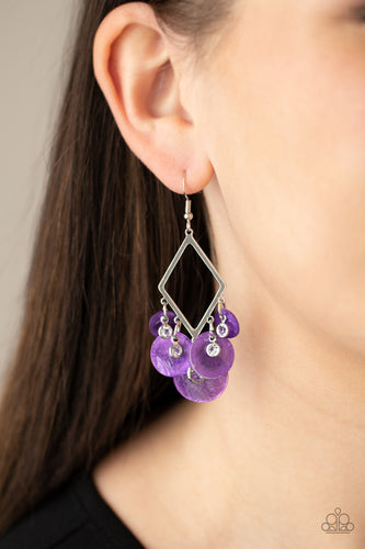 Pomp And Circumstance Earrings - Purple - SassyChicGlitz