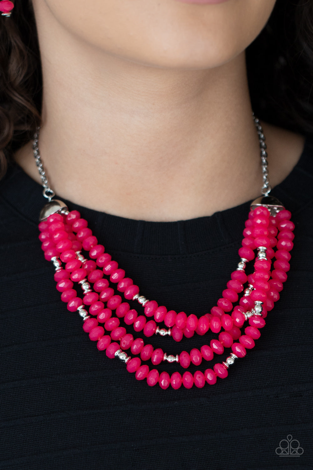 Best POSH-ible Taste Necklace - Pink - SassyChicGlitz