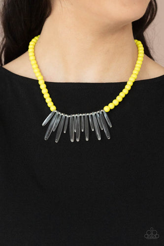 Icy Intimidation Necklace - Yellow - SassyChicGlitz