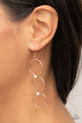 Refined Society Earrings - Copper - SassyChicGlitz