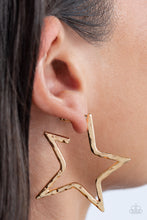 Load image into Gallery viewer, All-Star Attitude - star-shaped gold hoop earrings - SassyChicGlitz
