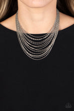 Load image into Gallery viewer, Cascading Chains - Silver - SassyChicGlitz
